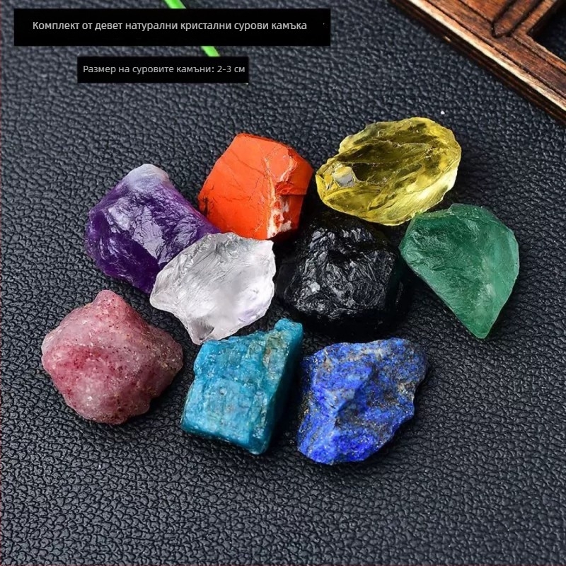 Кристални сурови камъни с естествена смес, седемзвездна подредба, дифузионни камъни за украса, насипно опаковани