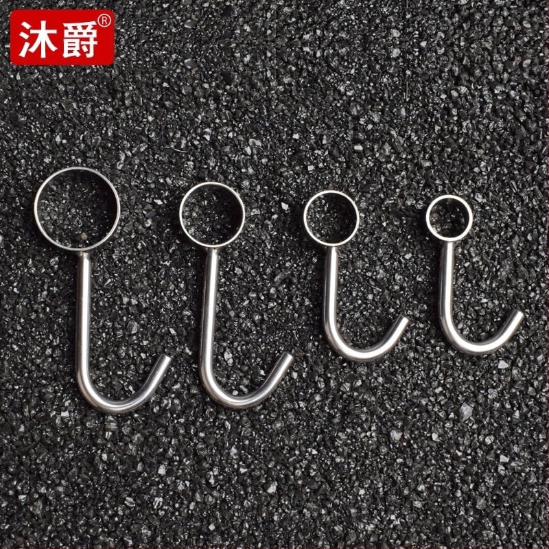 Mu jue 304 неръждаема стомана кухненска закачалка за кръгъл тръбен монтаж, удебелен корпус, полирана повърхност