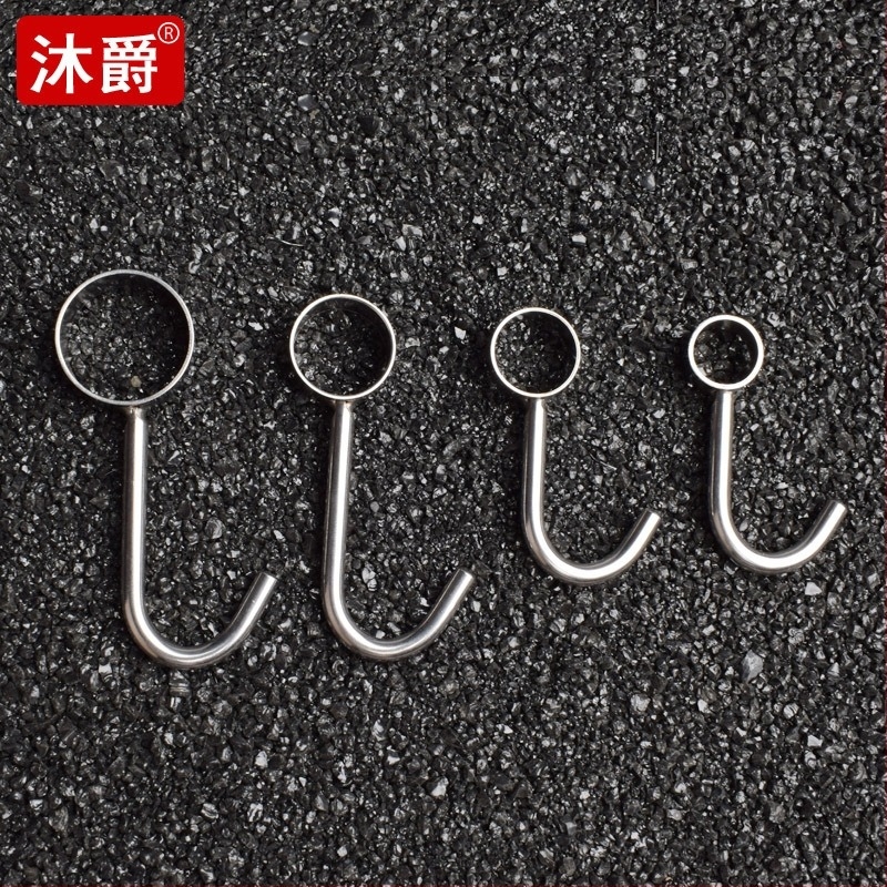 Mu jue 304 неръждаема стомана кухненска закачалка за кръгъл тръбен монтаж, удебелен корпус, полирана повърхност