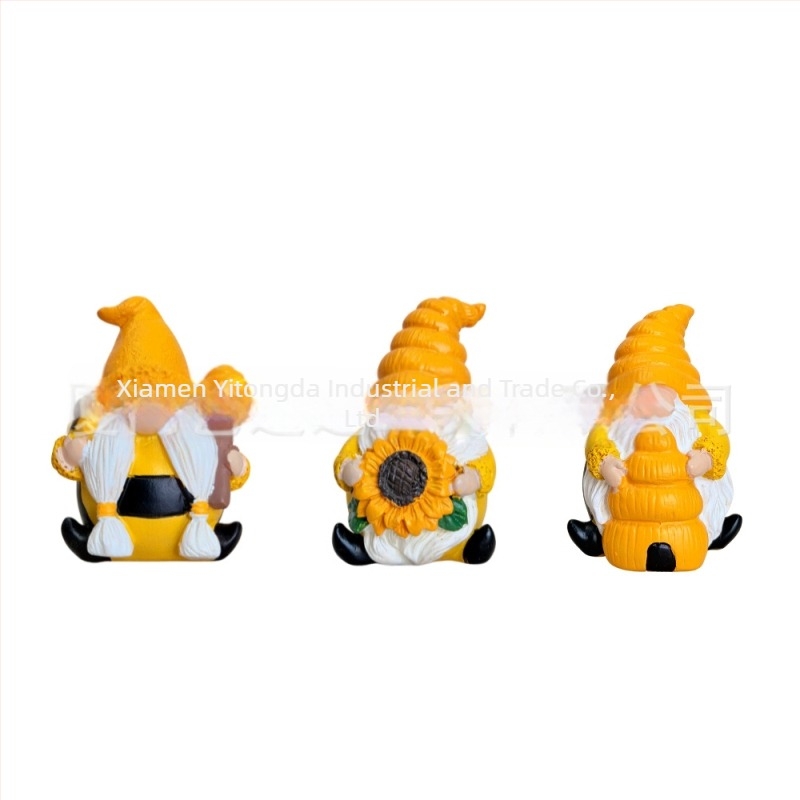 Смолено градинско декоративно изделие – безлико джудже с дух на пчела, сценична градинска фигура (Материал: смола; Бранд: Yitongda; Артикул: 17210702; Стил: Американски кантри; Дизайн: Сцена)