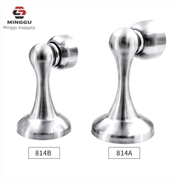 Qiangu 814 магнитен стопер за врати от неръждаема стомана, стенен монтаж, повърхност с четка, модерен дизайн