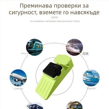 Стопер за врати със аларма, подов монтаж, цинкова сплав, преносим, самостоятелно монтиращ се
