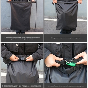 Чанта за каска за велосипед, Оксфорд плат, водоустойчива и прахоустойчива, капацитет 4 (Модел: Oxford Fabric Helmet Bag)