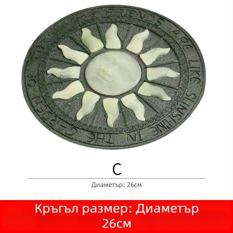 Смолна градинска декорация — стоящ декоративен стъпков камък за двор, картонена опаковка