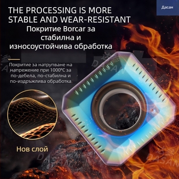 Dasan SEKT1204AFTN CNC фрезова пластина, четиристранна геометрия, неръждаема стомана, закалена стомана