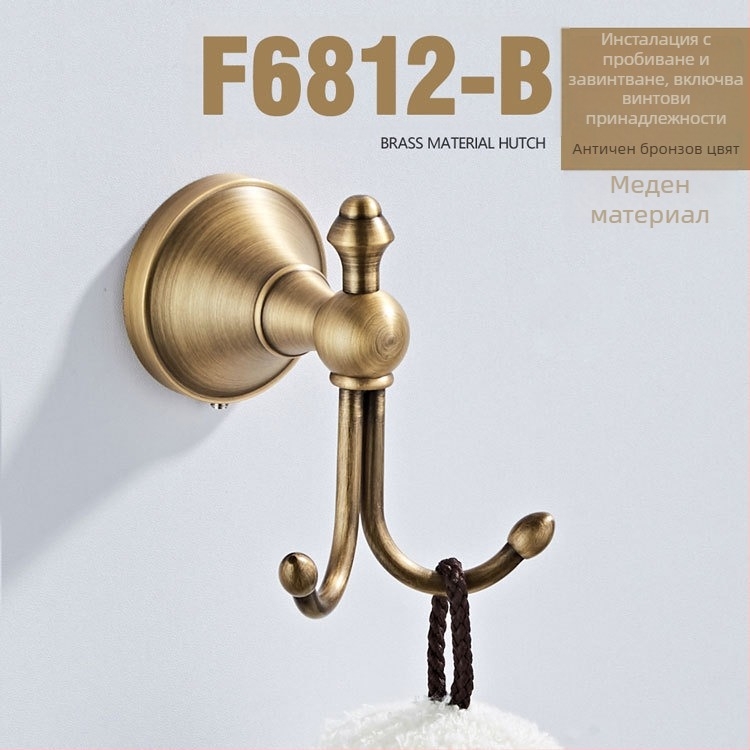 Закачалка за палто - латун, европейски пасторален античен стил, антично рисуване, лек лукс