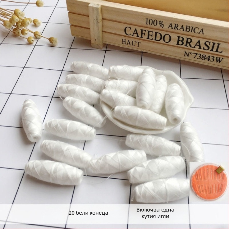 Конци за шиене за ръчно пришиване – мини за домашна употреба, малка ролка, 200 броя