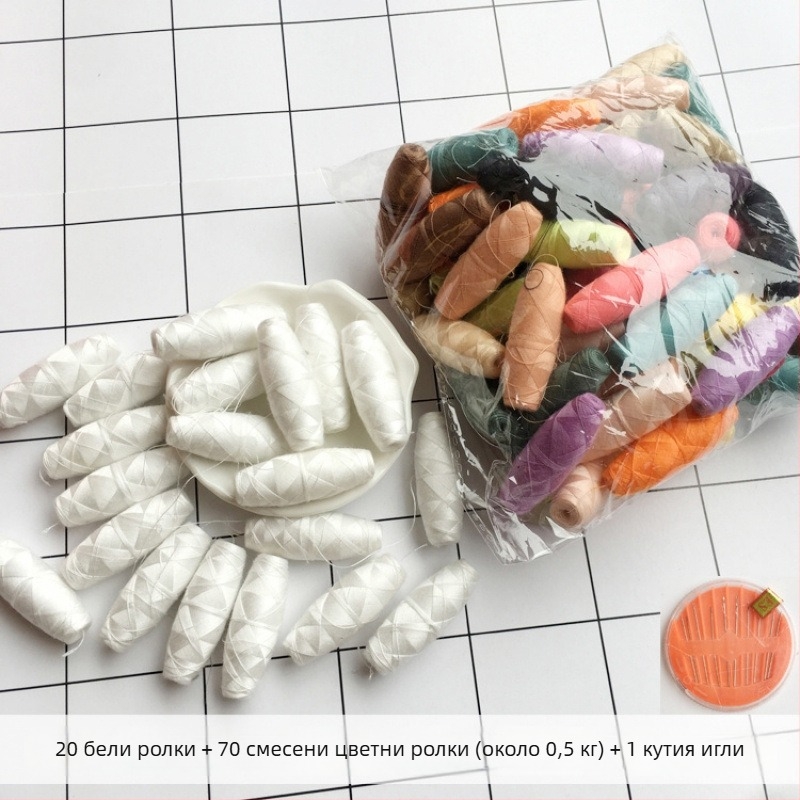 Конци за шиене за ръчно пришиване – мини за домашна употреба, малка ролка, 200 броя