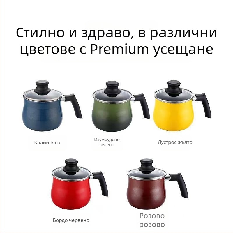 Takaho емайлиран многофункционален съд с незалепващо покритие, стъклен капак, многослойно дъно, съвместим с всички котлони