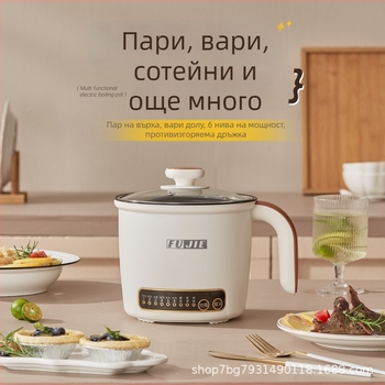 Мини електрическа тенджера за юфка, за общежитие, капацитет до 2 л, вътрешен съд с керамична глазура, управление с микрокомпютър и бутони, изолация и програмиране