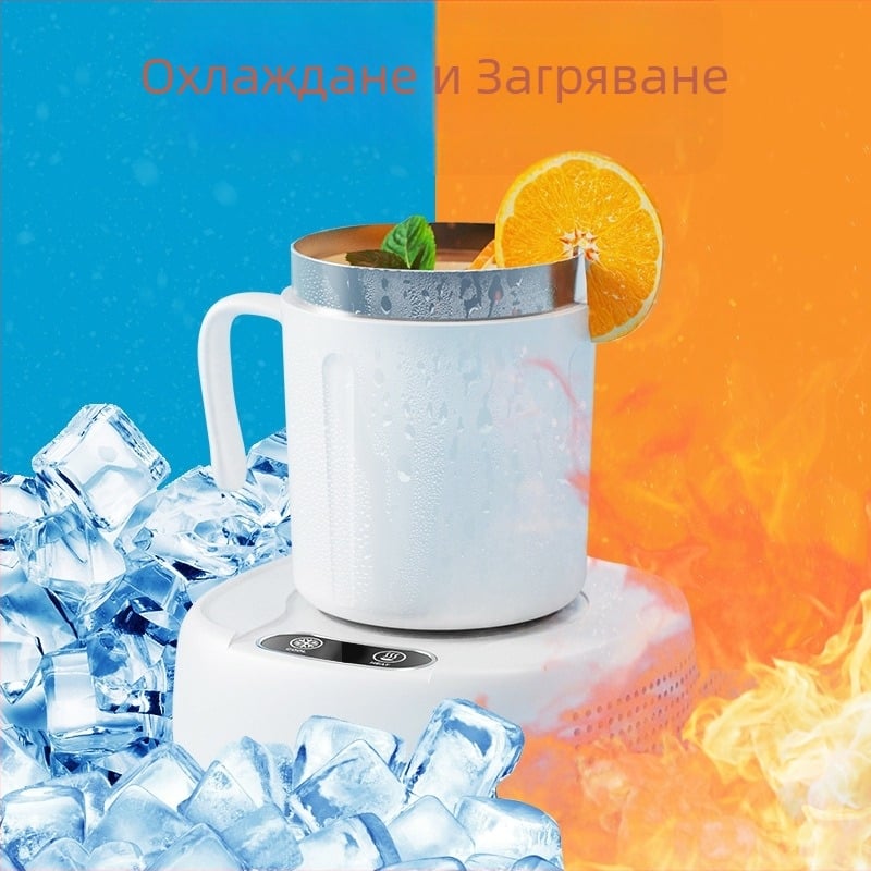 Преносима настолна чаша за охлаждане и подгряване, модел M2-818, капацитет 1.1–1.2 л, полупроводниково нагряване, захранване от променлив ток, тегло 883 г