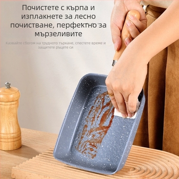 Японски стил тамагояки тиган, неръждаема стомана, антизалепващо покритие, общо предназначение