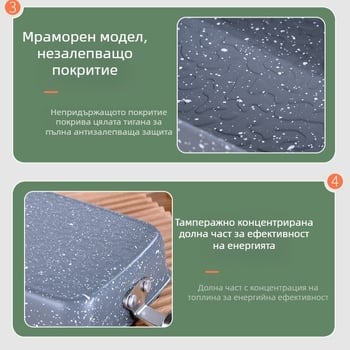 Японски стил тамагояки тиган, неръждаема стомана, антизалепващо покритие, общо предназначение