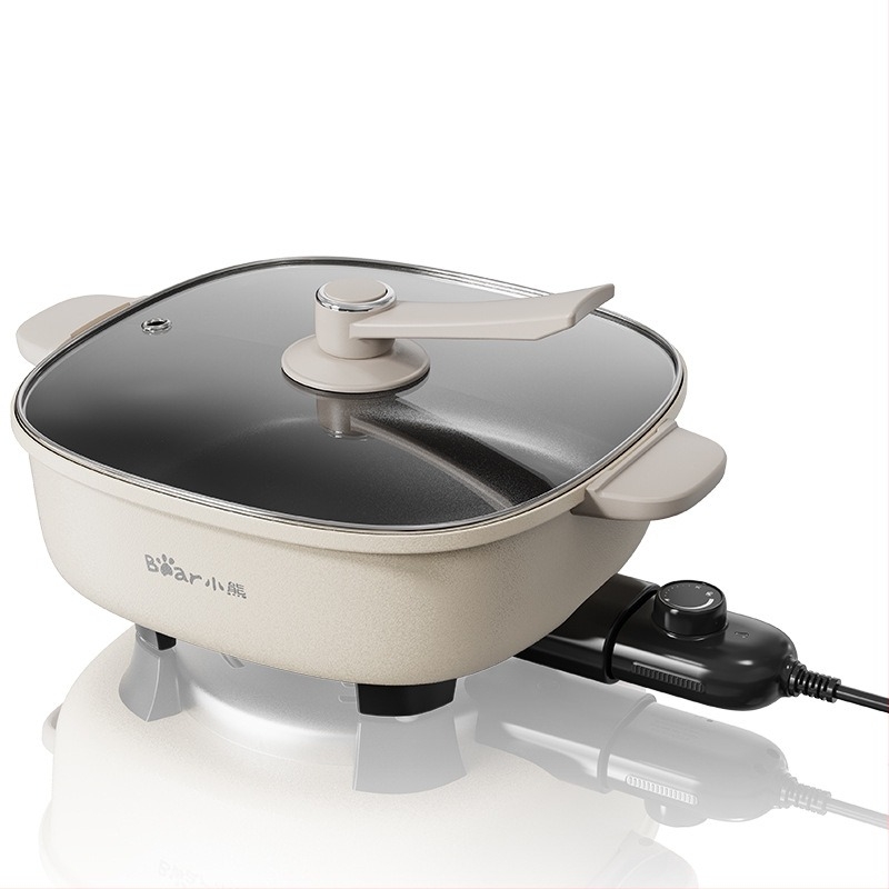 Little Bear електрическа тенджера за готвене, капацитет 6 л, мощност 1500 W, вътрешен съд от леен метал, регулиема температура и защита срещу изгаряне при липса на вода