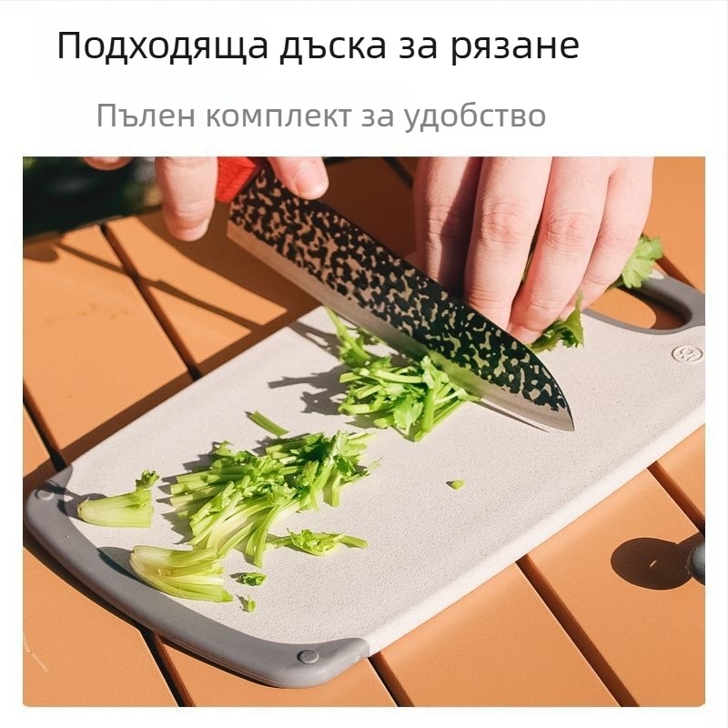 Tuosun преносим комплект за открито готвене от неръждаема стомана в чанта за кухненски прибори, 10 части; включва нож, дъска за рязане, лопатка, лъжица, ножици и щипки за барбекю; тегло 1.2 кг; подходящ за 2-8 човека