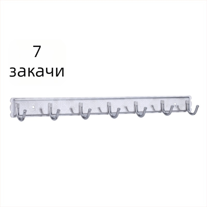 Неръждаема стомана стенна закачалка с три реда за кухня и баня — за кърпи и палта, капацитет 5–10 кг