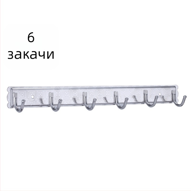 Неръждаема стомана стенна закачалка с три реда за кухня и баня — за кърпи и палта, капацитет 5–10 кг