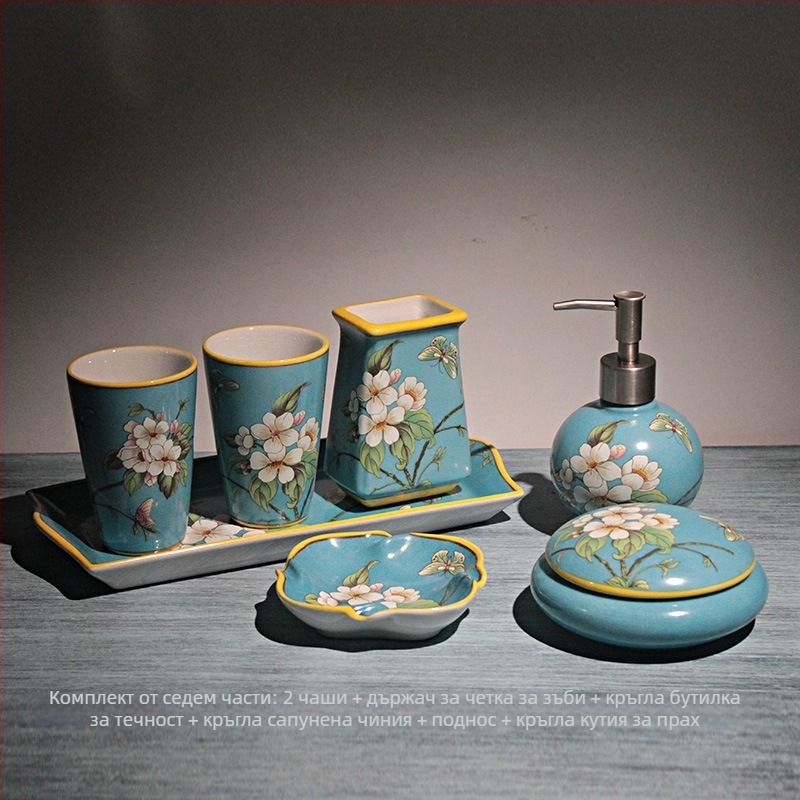 ZT Нордически стил керамичен комплект за баня, пет части