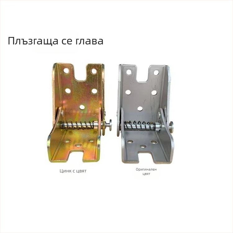 Мебелни панти — 90° самозатварящи се сгъваеми крака за маси и столове; масивни дървени мебели; високовъглеродна стомана; електроплакиране