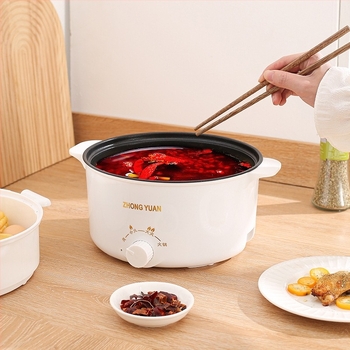 Електрическа мултифункционална тенджера за готвене, голям капацитет, 800 W, функции: пара, пържене, варене, задушаване, 3–4 л, вътрешен съд от неръждаема стомана