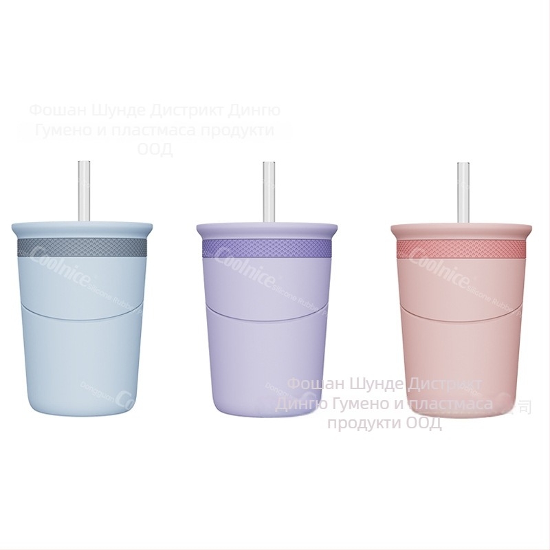 Чаша с двойна стена от неръждаема стомана и силикон, поддържа студено, персонализирано лого