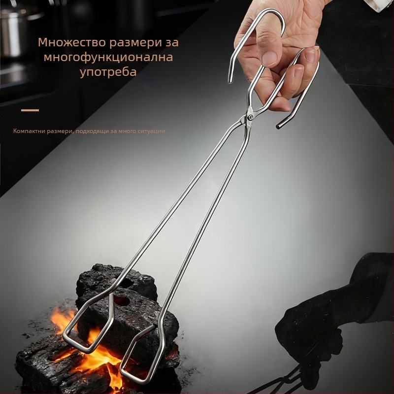 Карбонова щипка за барбекю — многофункционална хранителна щипка, марка Jinyou, материал: галванизиран ръждоустойчив железен тел, пускане през зимата 2025