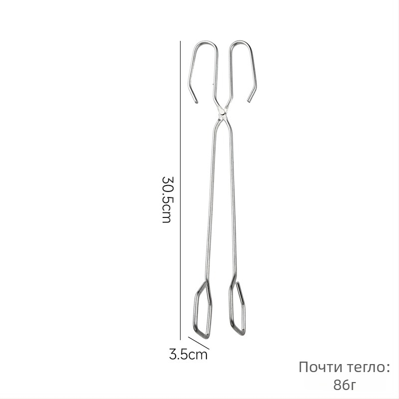 Карбонова щипка за барбекю — многофункционална хранителна щипка, марка Jinyou, материал: галванизиран ръждоустойчив железен тел, пускане през зимата 2025