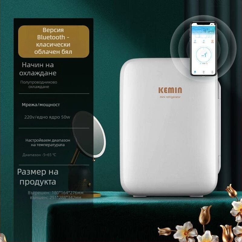 Kimin термоелектрически автомобилен охладител за козметика, 6-10 л, 12V/220V, 55W, диапазон 0°C-65°C