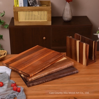 Дървена дъска за рязане във форма на книга с база, за домашно ползване — West dew, дървен материал, модерен стил, 2025 г.