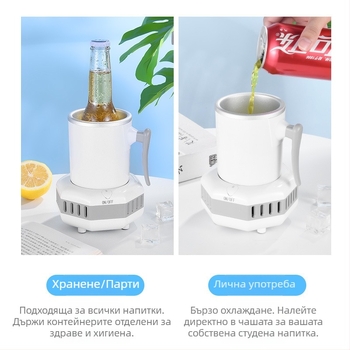 Преносим охладител за напитки с бързо охлаждане – подходящ за общежития, офис и кола (Модел: 1; Основен пазар: Други)