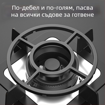 Газова стойка за газова печка с антихлъзгаща се поставка за съдове, железна, за стена, без монтаж, китайски стил