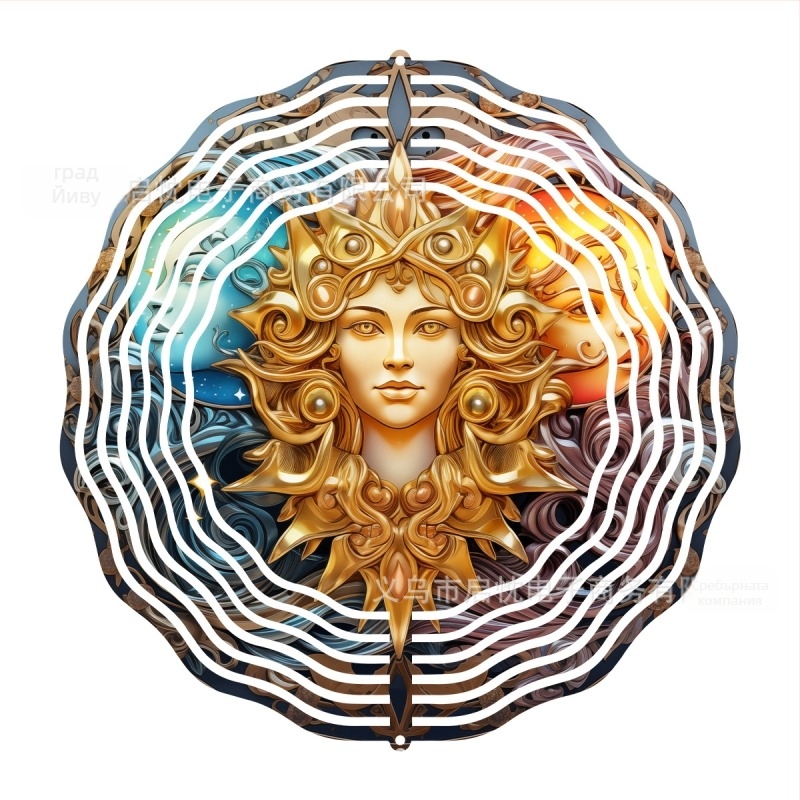 3D метално звънче за вятър с животински мотив — печатно метално украшение за двор, градина и балкон