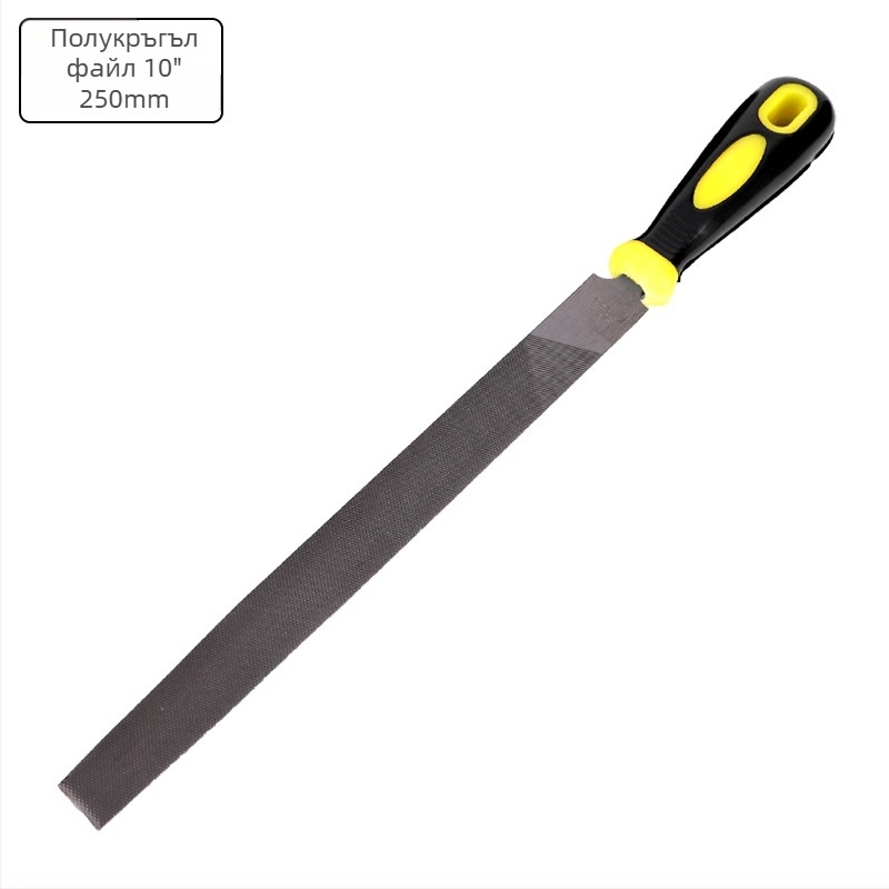 Диамантен файл за метал, двуразрезен, полукръгло сечение, стоманен файл за обработка на цветни метали