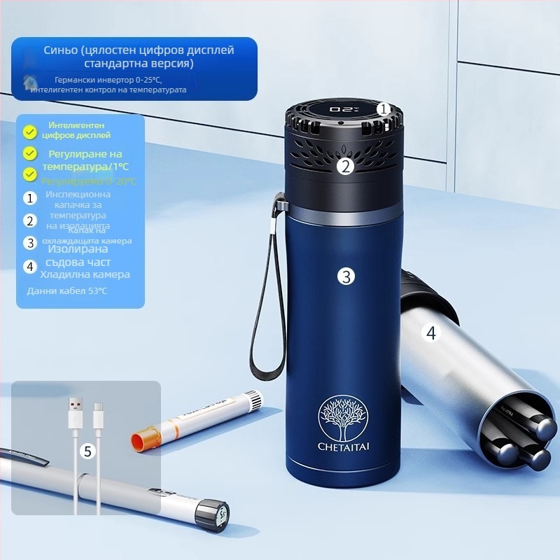 Che Teng автомобилен хладилник с бързо охлаждане, обем до 5 л, мощност 15 W, захранване 4.2–7.4 V