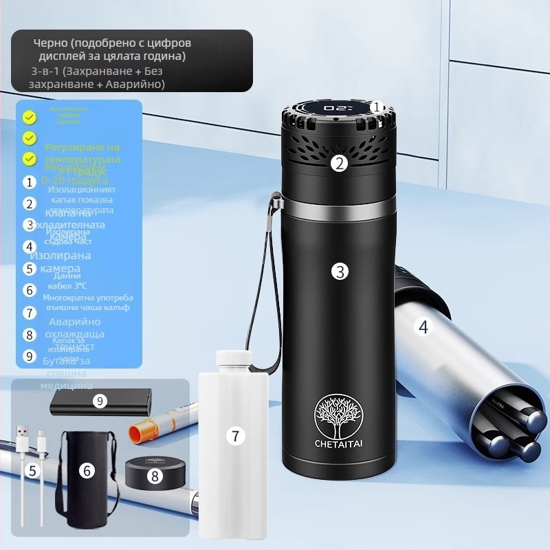 Che Teng автомобилен хладилник с бързо охлаждане, обем до 5 л, мощност 15 W, захранване 4.2–7.4 V