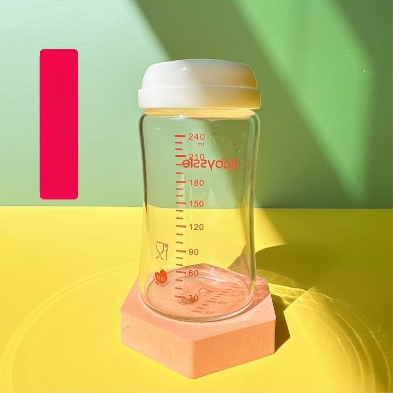 Бутилка за съхранение на кърма от неръждаема стомана, право тяло, стандартен диаметър, с дръжка