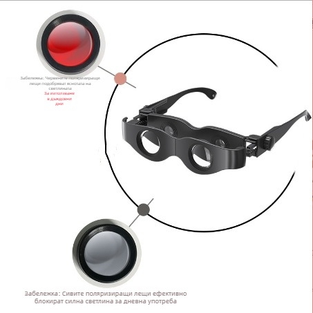 Телескоп за риболов с HD оптика, регулируемо увеличение и поляризирана леща за открит риболов