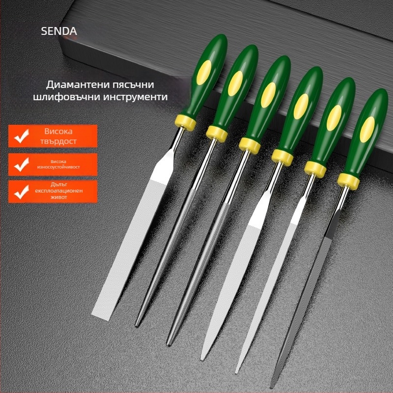 Комплект файлове за шлайфане и обработка, асортиран набор с двойна шарка файлове, материал сплав, персонализирано обработване