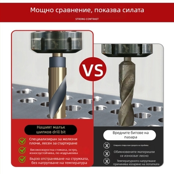 М43 кобалтово винтово сверло със захват 1/2-инчов за неръждаема стомана и желязо-сплави, разширително сверло