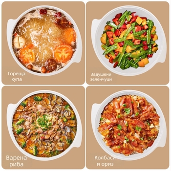 Електрическа алуминиева тенджера с Xinjiang ориз – етнически дизайн, 220V, 1500W, пет нива топлина, многофункционална за готвене, задушаване и пържене