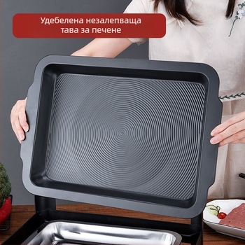 Неръждаема стомана разделяща грил-плоча, незалепваща, за търговски ресторанти и домашна употреба