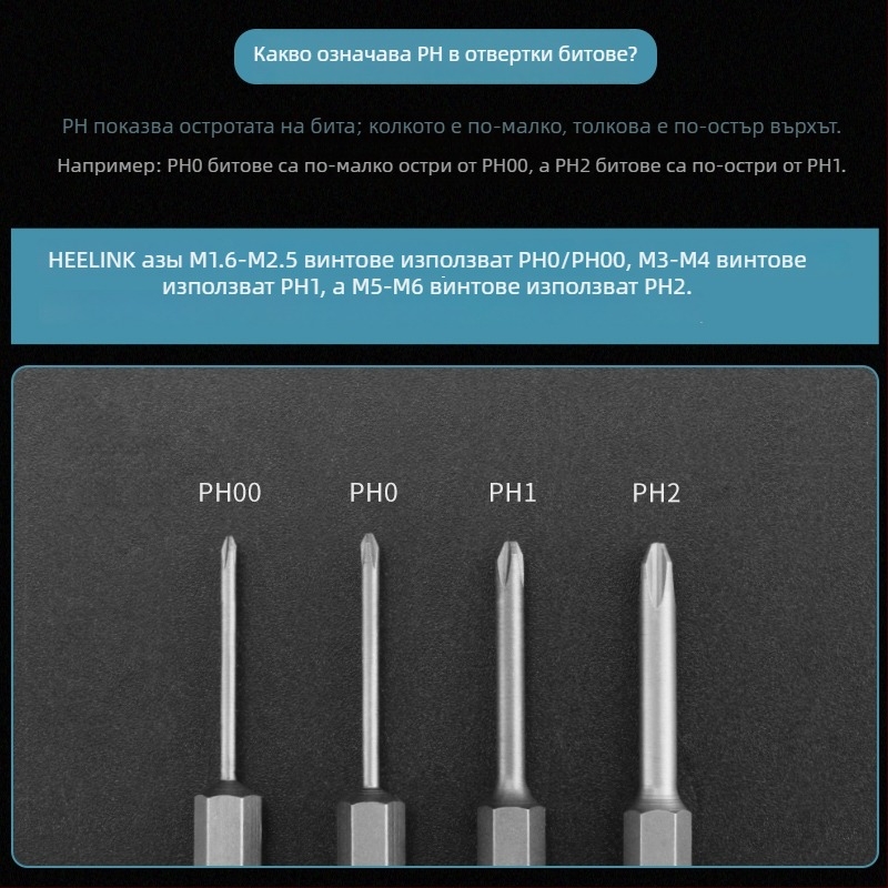 Комплект битове за електрическа отвертка с магнитна кръстова глава, удължена дължина, съвместим с шестостенни драйвери, материал: лилаво сандалово дърво