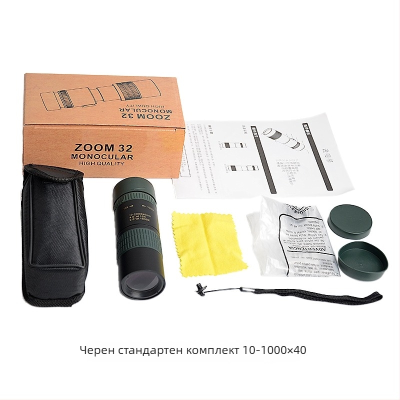 Монокулярен телескоп Global Eagle 10-300x40, увеличение 10-30x, поле на зрение 6,8°