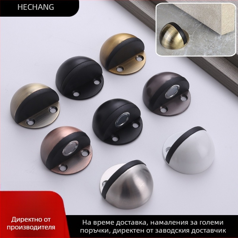 Неръждаема стомана, модел Turtle Top, подов монтаж, стопер за врата и буфер, повърхност полирана/електроплатирана