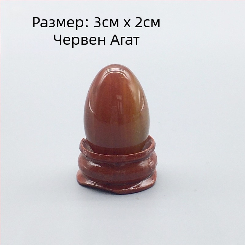 Природен кристален яйцевиден камък за дланта — полирано декоративно изделие, марка Ting Hong Jing Shi