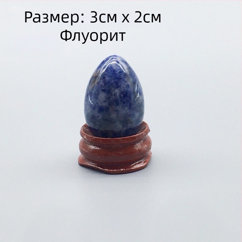 Природен кристален яйцевиден камък за дланта — полирано декоративно изделие, марка Ting Hong Jing Shi