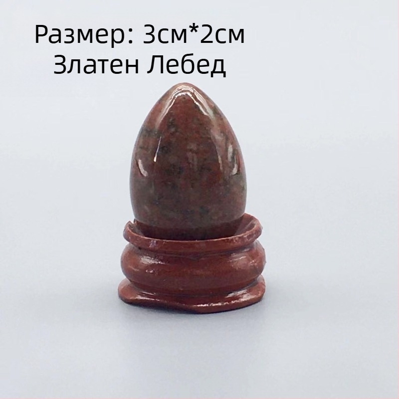 Природен кристален яйцевиден камък за дланта — полирано декоративно изделие, марка Ting Hong Jing Shi