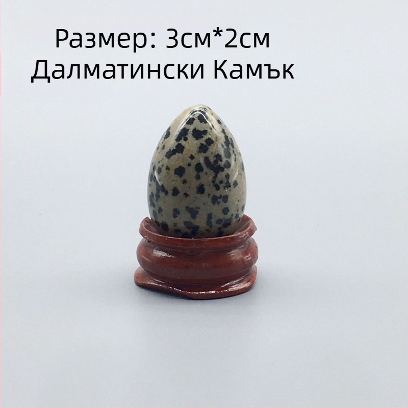 Природен кристален яйцевиден камък за дланта — полирано декоративно изделие, марка Ting Hong Jing Shi