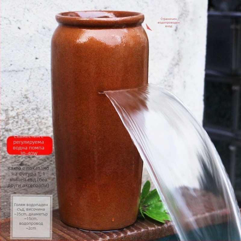 Керамична водопадна декоративна фигура за аквариум, прост и модерен стил, без персонализация, подарък