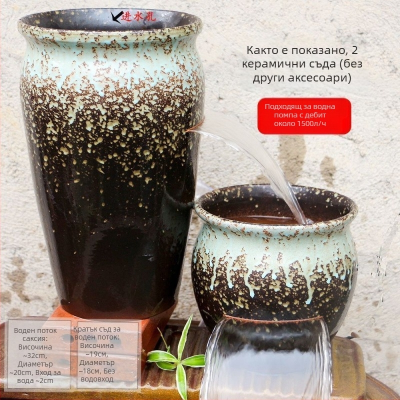 Керамична водопадна декоративна фигура за аквариум, прост и модерен стил, без персонализация, подарък